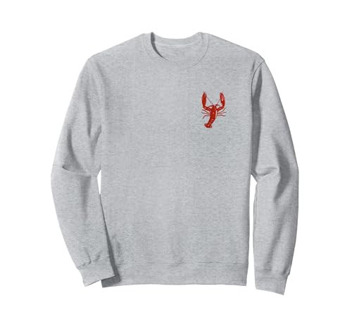 Red Maine Lobster Classic Design Nautical Boating Sweatshirt, Adult Unisex, Heather Grey, Small | Amazon (US)