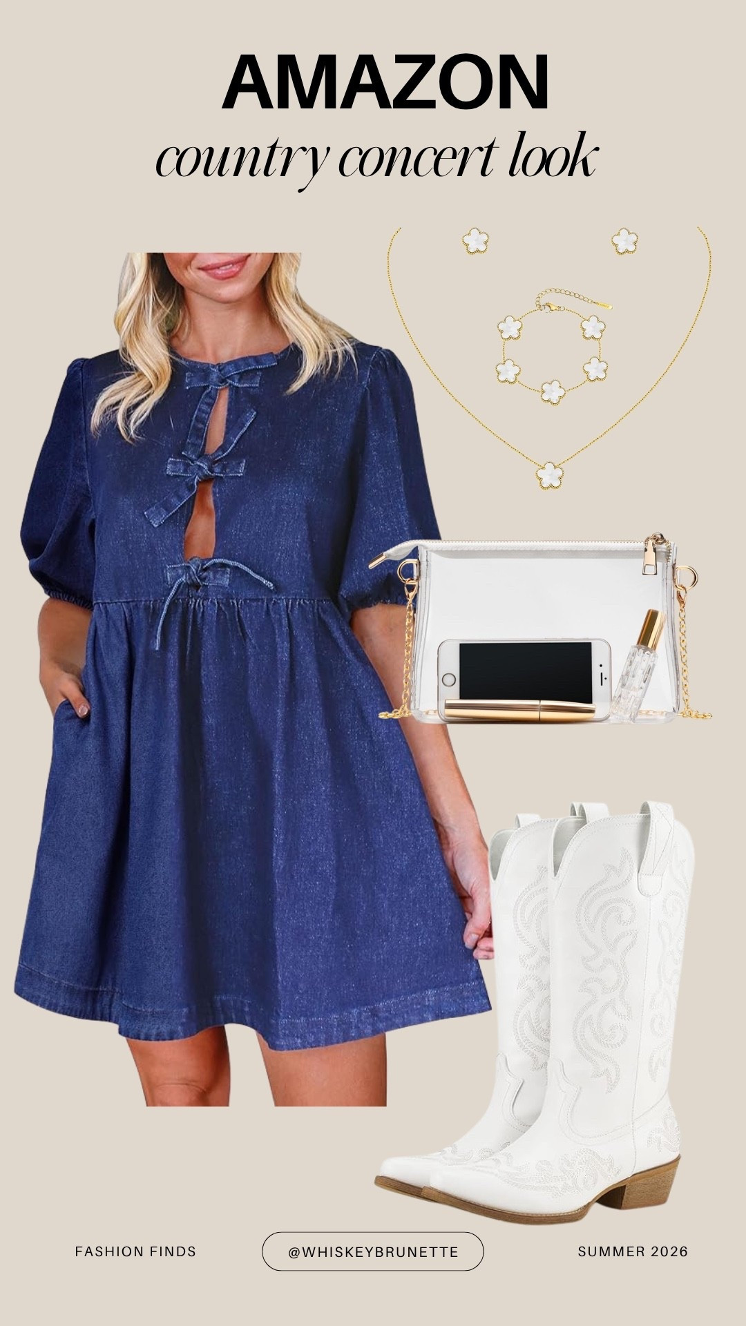 How cute is this look for a summer country concert! I love the jewelry set so it’s all ready to go to complete the look!  ￼

#LTKootd