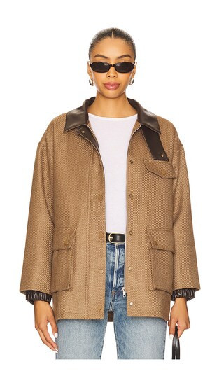 Line & Dot Bourbon Jacket in Brown. - size L | Revolve Clothing (Global)