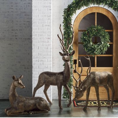 Regal Reindeer Sculpture for Indoor & Outdoor Decor by Frontgate Exclusive | Frontgate
