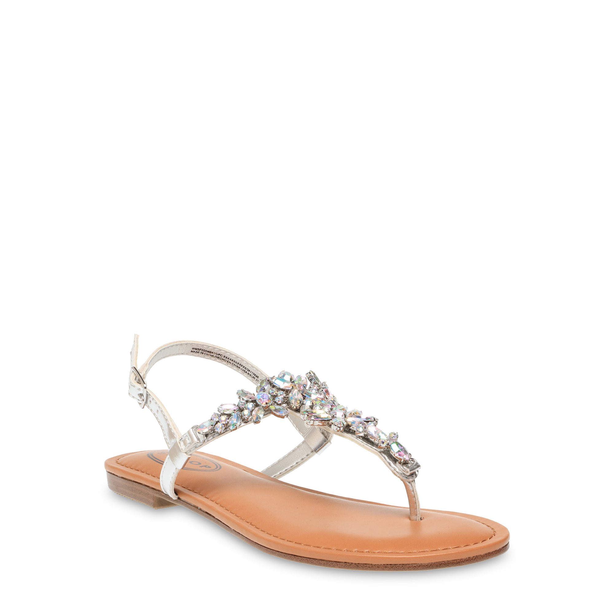 Scoop Women's Evelyn Jeweled T-Strap Sandals | Walmart (US)