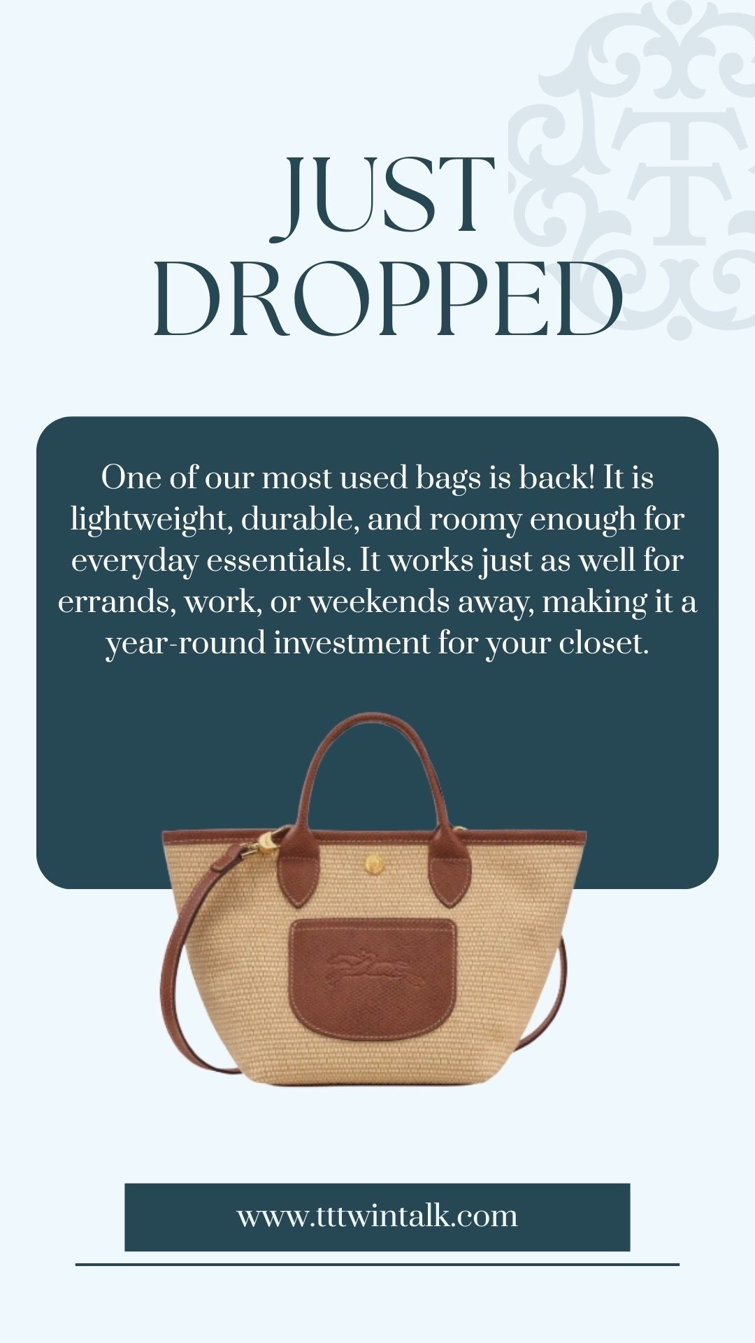 One of our most used bags is back! It is lightweight, durable, and roomy enough for everyday essentials. It works just as well for errands, work, or weekends away, making it a year-round investment for your closet.

#LTKSeasonal #LTKMidsize #LTKOver40