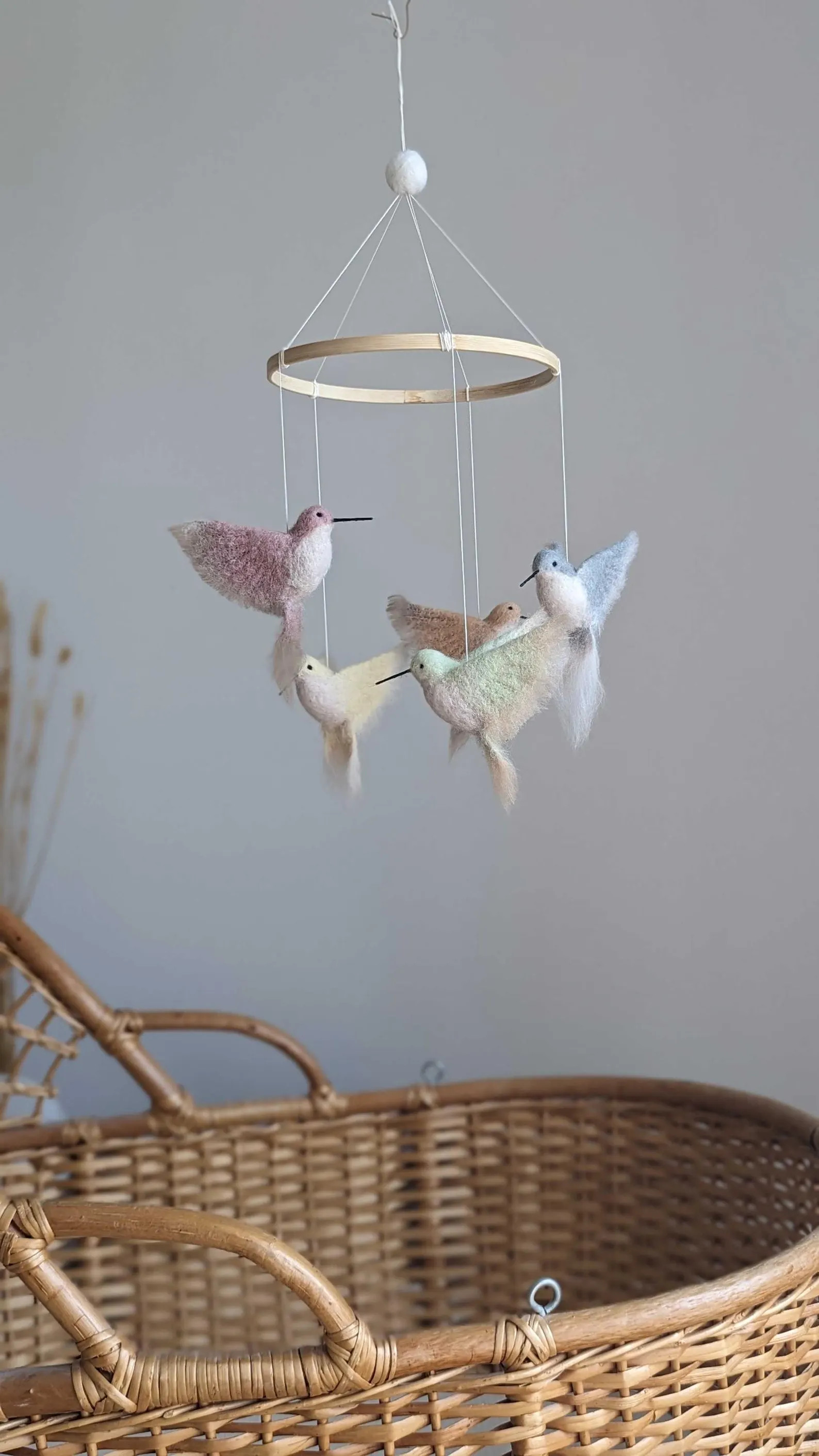 Personalized Hummingbird Baby Mobile: Pastel Rainbow Wool Nursery Decor | Etsy (US)