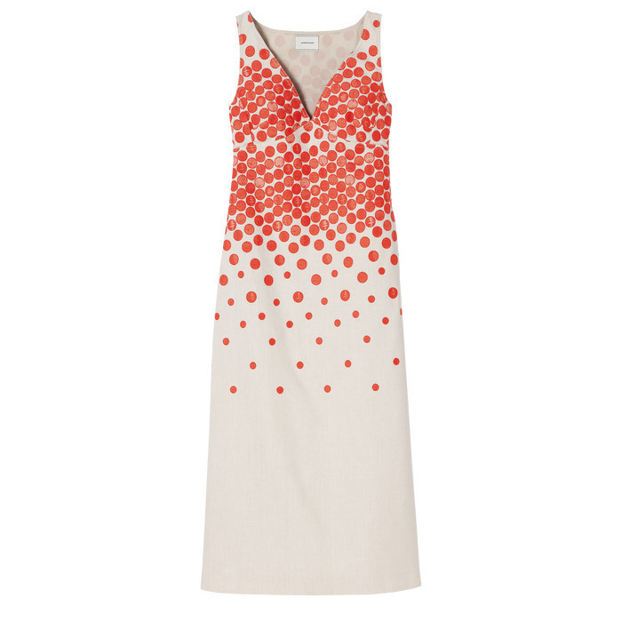 Long dress Spring/Summer 2023 Collection Beige/Orange (61028POCH29T38) | Longchamp US | Longchamp