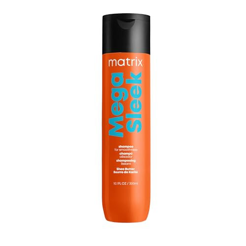 Matrix Mega Sleek Shampoo - Anti-Frizz Moisturizing Shampoo, Smoothing and Detangling, For Dry & Damaged Hair, Salon Professional Formula, With Shea Butter, Vegan, 10.1 FL Oz | Amazon (US)