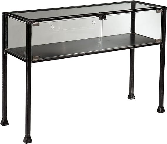 SEI Furniture Terrarium Display, Console Table, Black/Silver Distressing | Amazon (US)