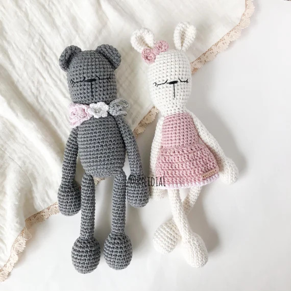 Crochet Bear Bunny Stuffed Animal Handmade Doll | Etsy (US)