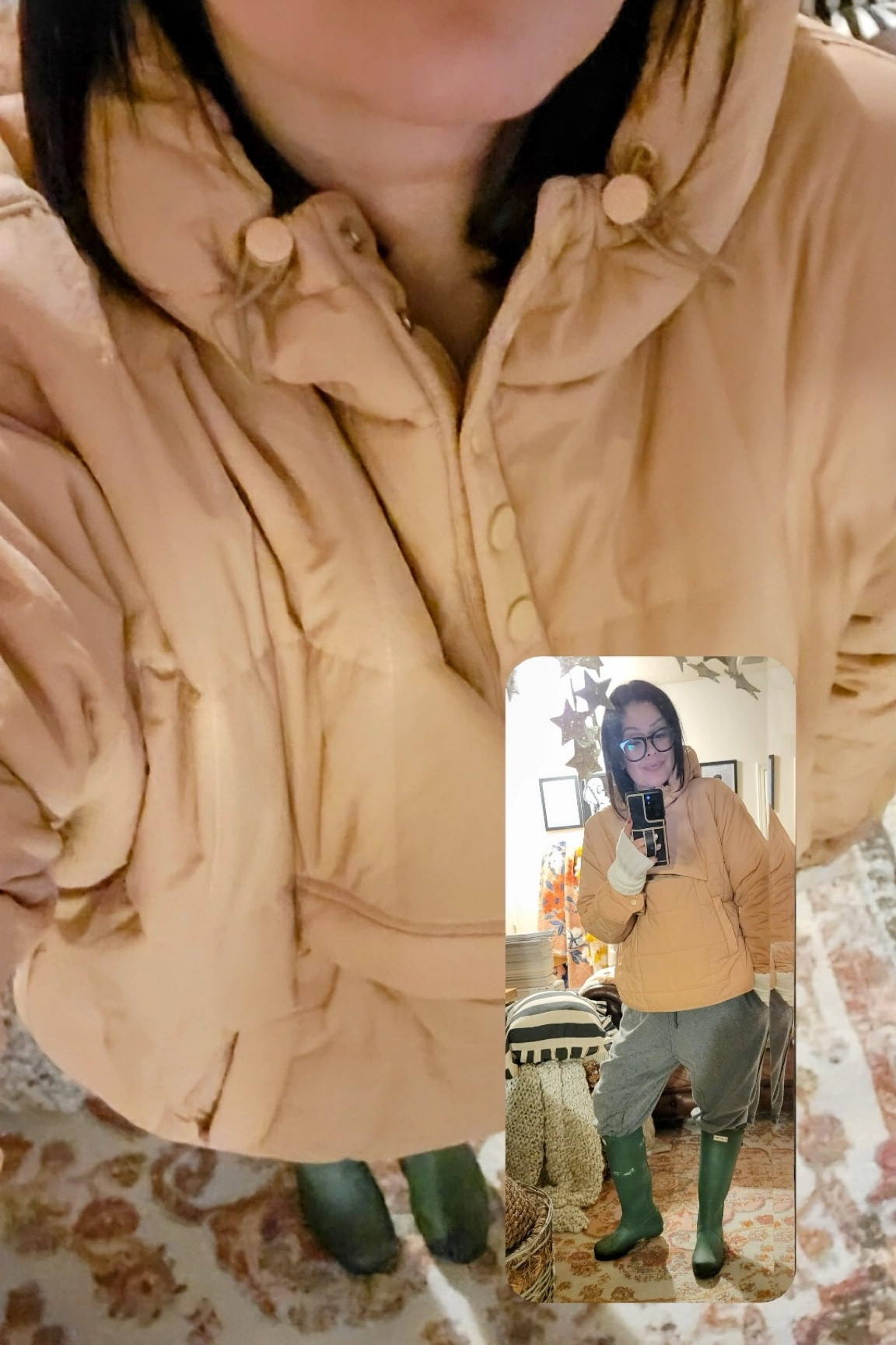 A cozy winter outfit. Wearing a medium in the packable pullover. 

#skioutfit


#LTKStyleTip #LTKSaleAlert #LTKU