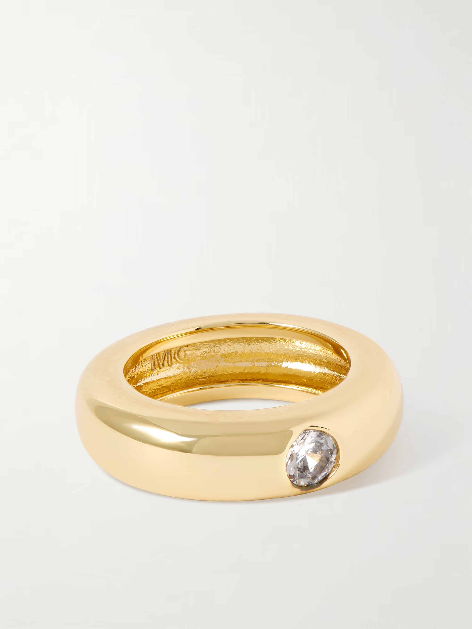 Gold-plated crystal ring | NET-A-PORTER (UK & EU)