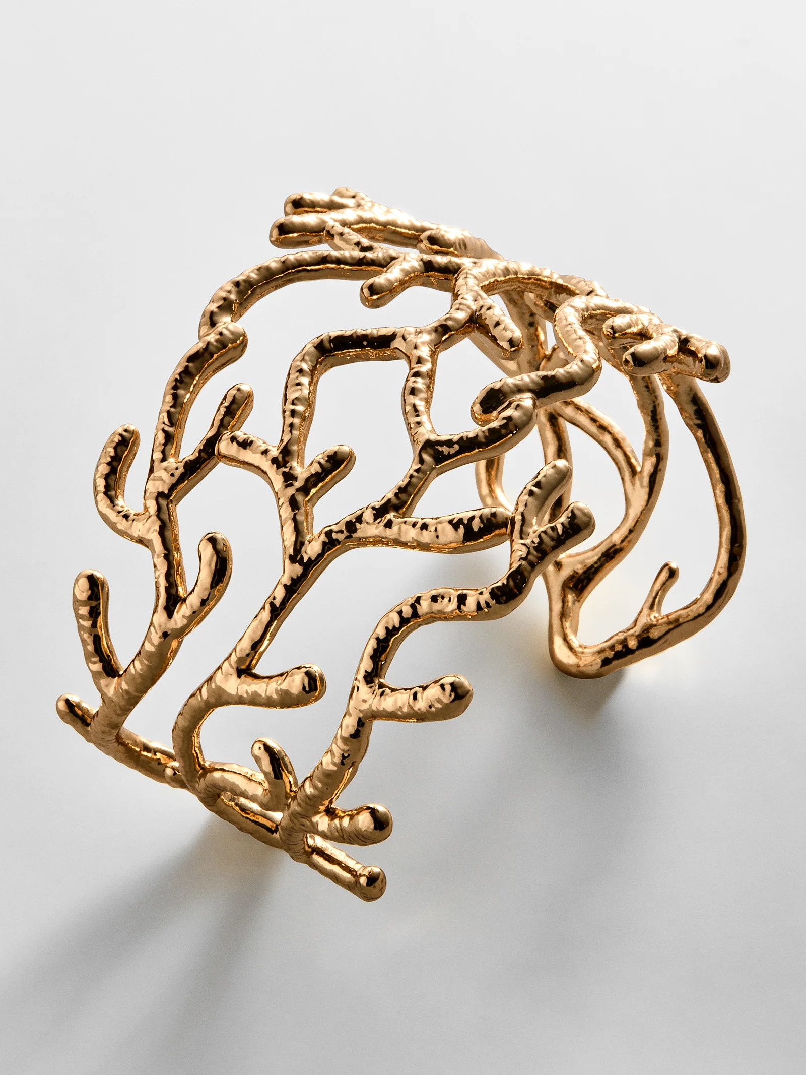 Gold Coral Cuff Bracelet - Gold | BaubleBar
