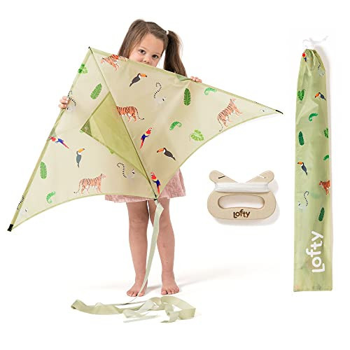 LOFTY Kite for Kids, Easy to Fly Kite for Children, A Kids Kite That Adults Will Love. Built to Last with Wooden Handle & Matching Carry Bag | Designed in New Zealand | Amazon (US)