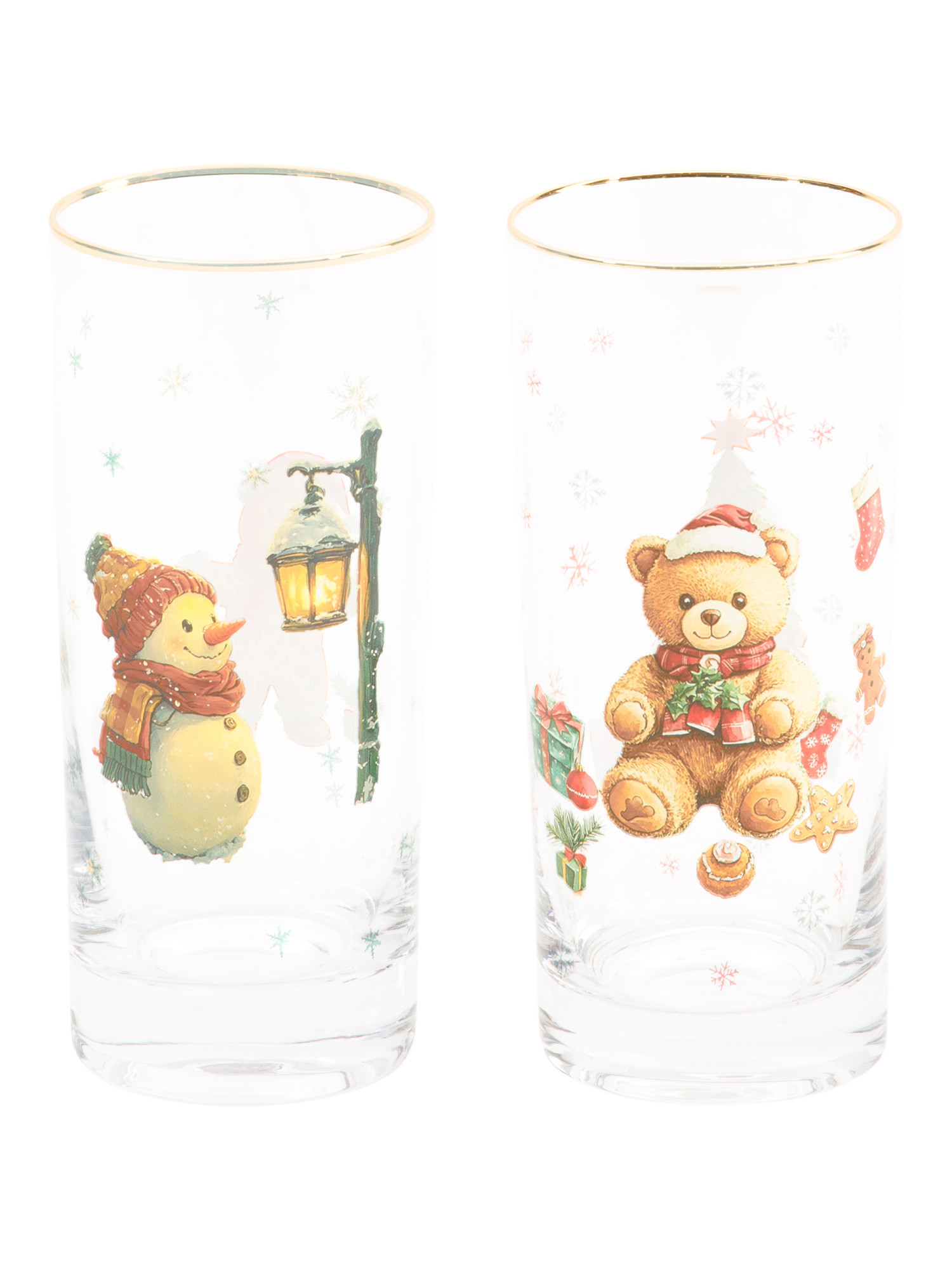 Set Of 2 Christmas Decal Highball Glasses | Kitchen & Dining Room | Marshalls | Marshalls