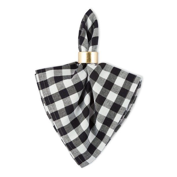 Set of 6 Black and White Checkered Napkin 20" - Walmart.com | Walmart (US)