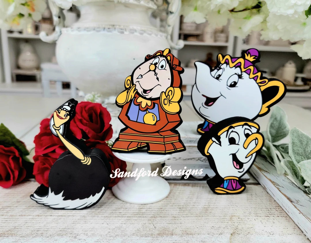 Enchanting Beauty and the Beast Decorations - Disney Cogsworth and Babette Home Decor | Etsy (US)