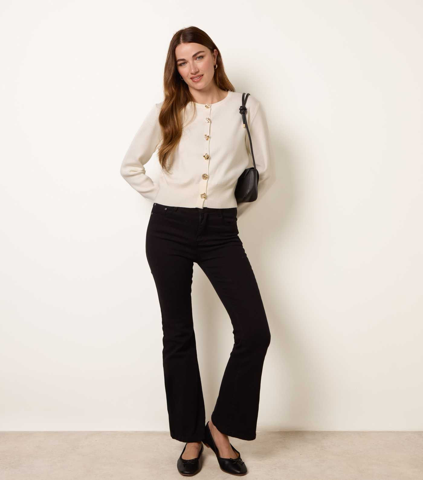 Blue Vanilla White Button Detail Cardigan | New Look | New Look (UK)