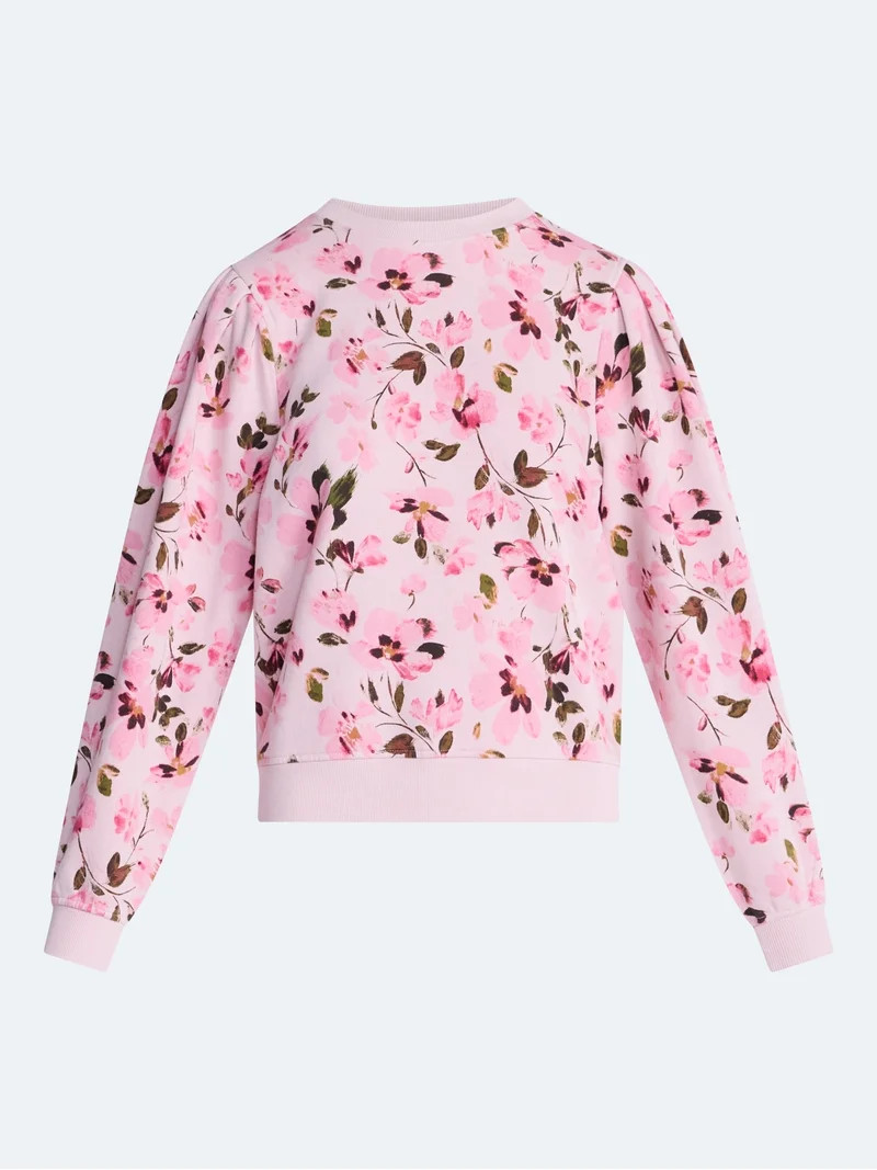 Scoop Women\u2019s and Women's Plus Pleat Shoulder Sweatshirt, Sizes XS-4X | Walmart (US)