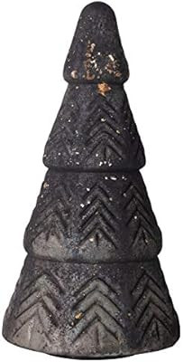 Creative Co-op 6" Embossed Glass Distressed Finish Tree, Charcoal | Amazon (US)