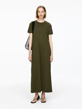 Maxi T-Shirt Dress – Khaki Green – Women – ARKET GB | Arket UK