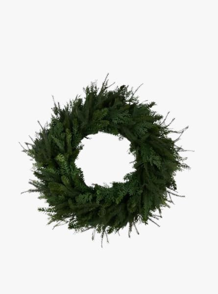 Mixed Pine and Juniper Wreath, Artificial Greenery Holiday Wreath with Realistic Pine Branches an... | Amazon (US)