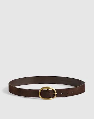 Oval Buckle Belt in Suede | Madewell