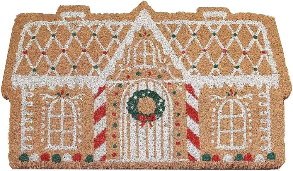 Christmas Welcome Mat, Funny House Shaped Area Rug Decor, Non-Slip Decorative Floor Mat Plush Xma... | Amazon (US)