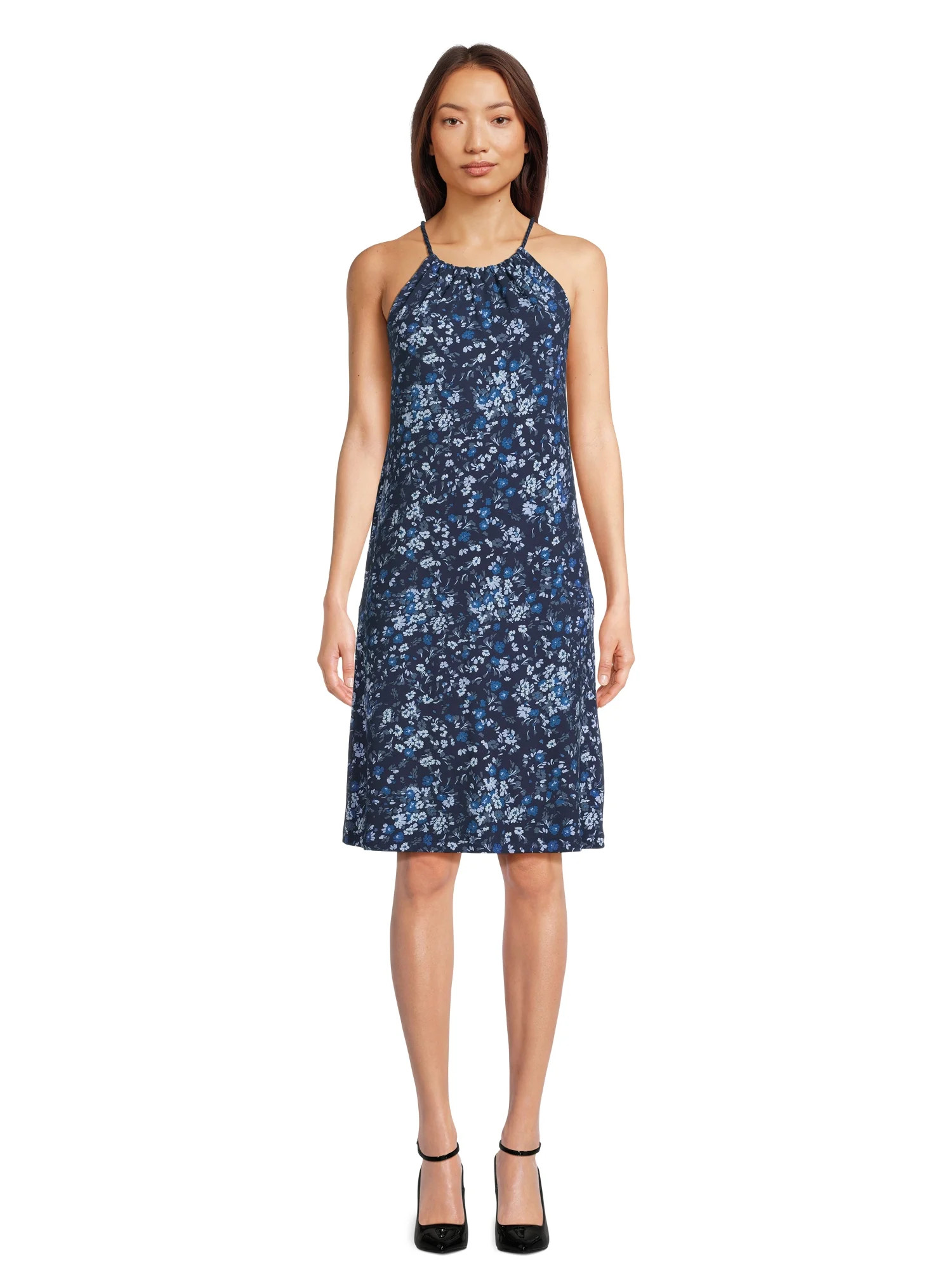 Time and Tru Women's Halter Knit Dress, Sizes XS-XXXL | Walmart (US)