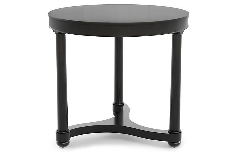 Gwendolen Lacquer Side Table, Black | One Kings Lane