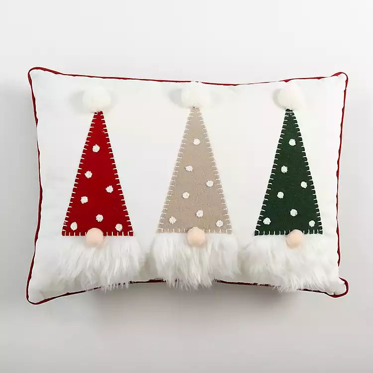 Three Holiday Gnomes Pillow | Kirkland's Home