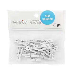 Mini White Clothespins by Recollections™ | Michaels | Michaels Stores