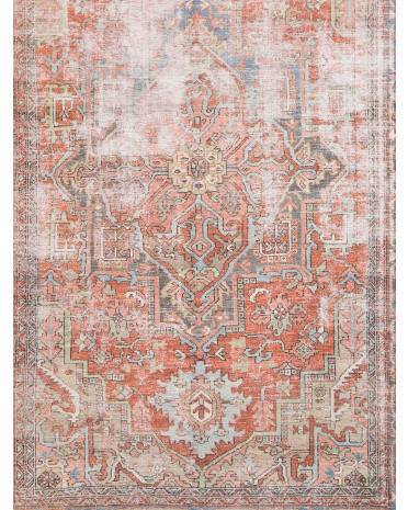 Made In Turkey Terracotta Vintage Flatweave Rug | TJ Maxx