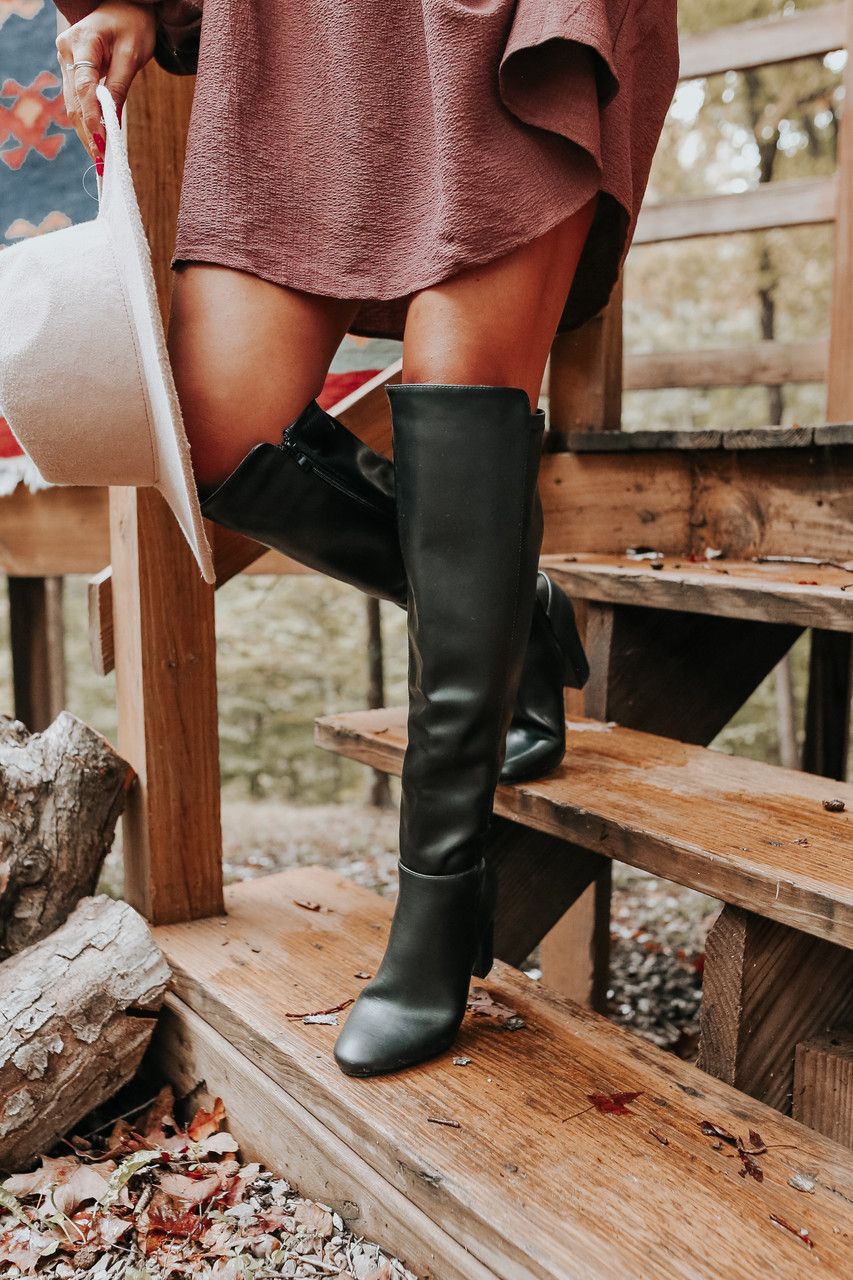 Streets of Soho Faux Leather Black Tall Boots | Magnolia Boutique