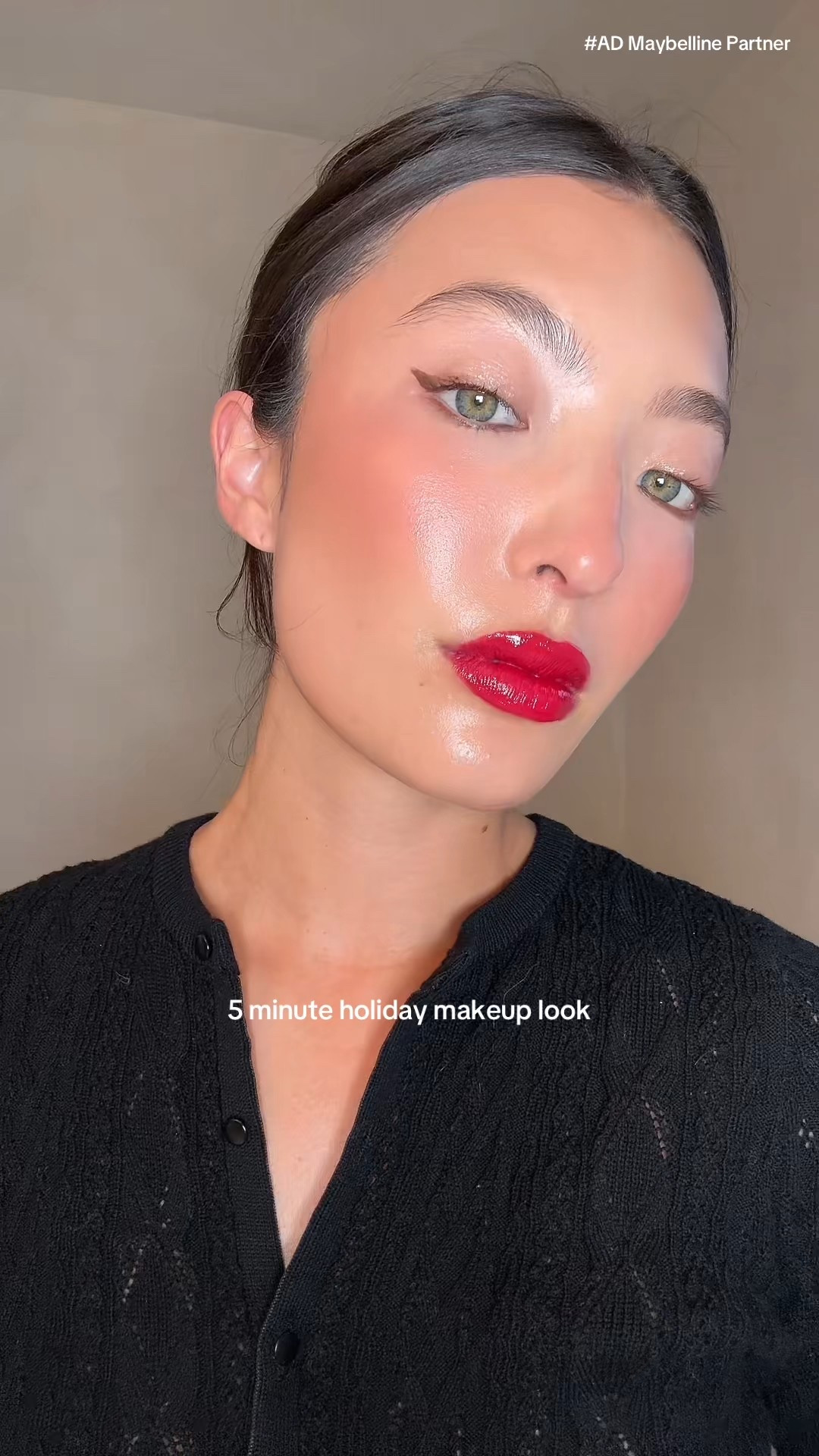 #AD some quick 5 min holiday party glam using all @maybelline products

@targetstyle @target  #MaybellinePartner #TargetPartner #Target #holidaymakeup #holidayparty 
