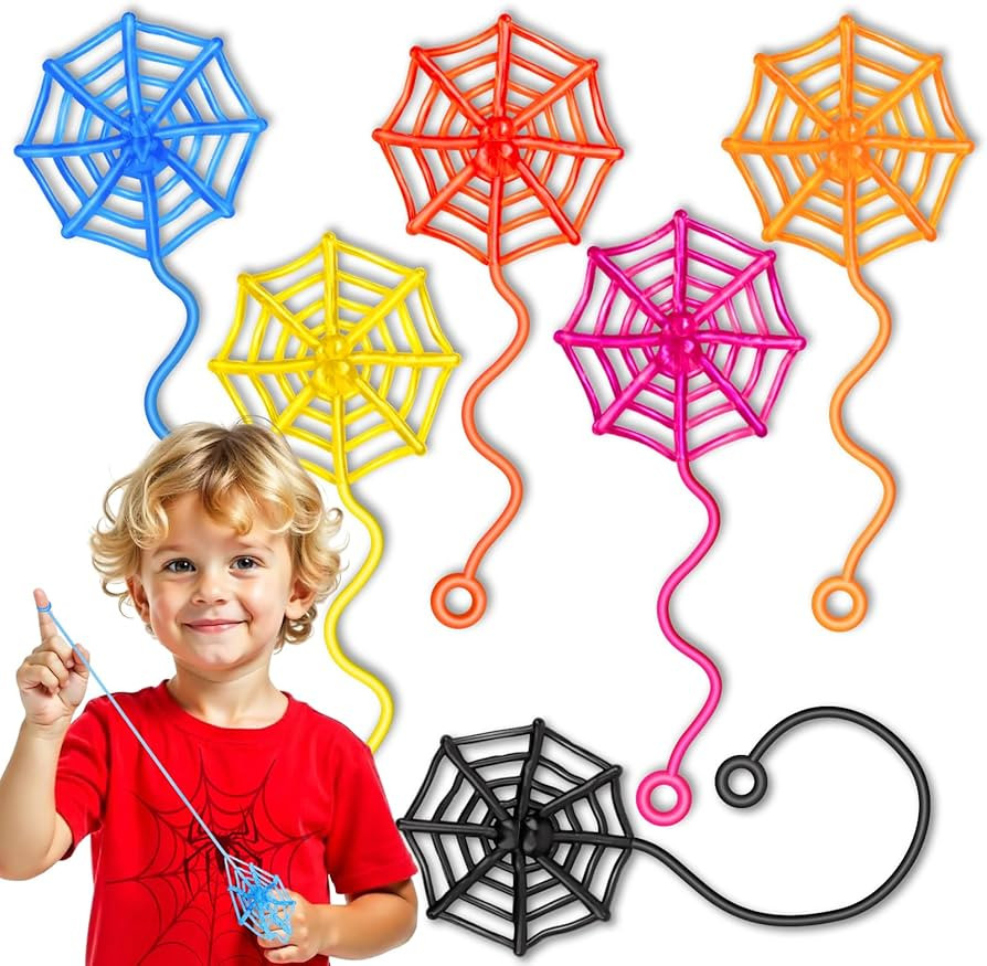 30 Pcs Sticky Spider Web Sticky Hands for Kids Bulk Halloween Party Favors Decorations,Spider Web... | Amazon (US)