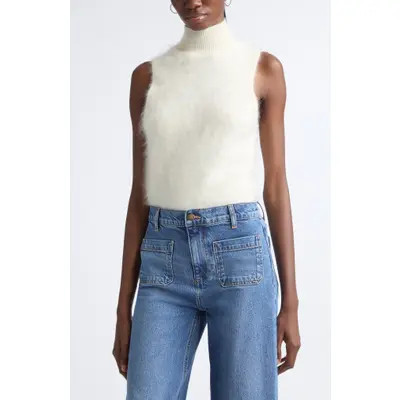Ramy Brook Dora Mock Neck Cashmere Sweater in Ivory at Nordstrom, Size X-Small | Nordstrom