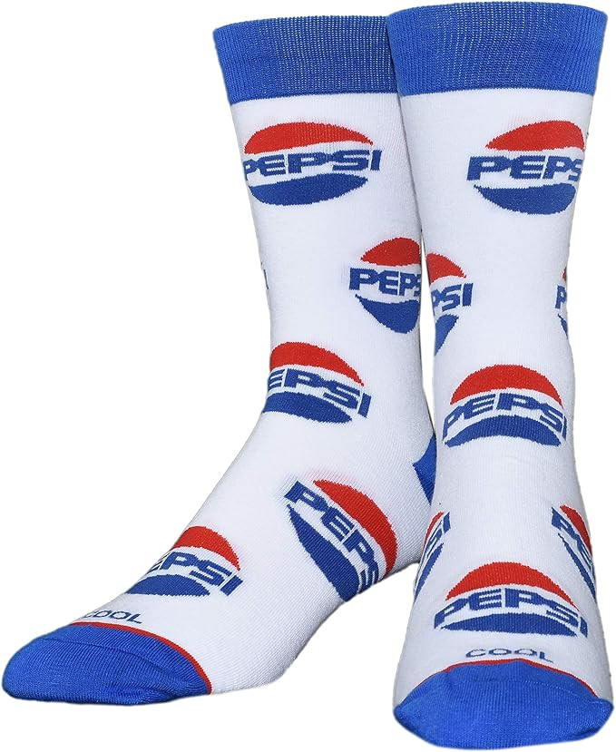 Cool Socks Novelty Crew Dress Sock, Food, Pepsi and Mountain Dew, Funny Silly | Amazon (US)