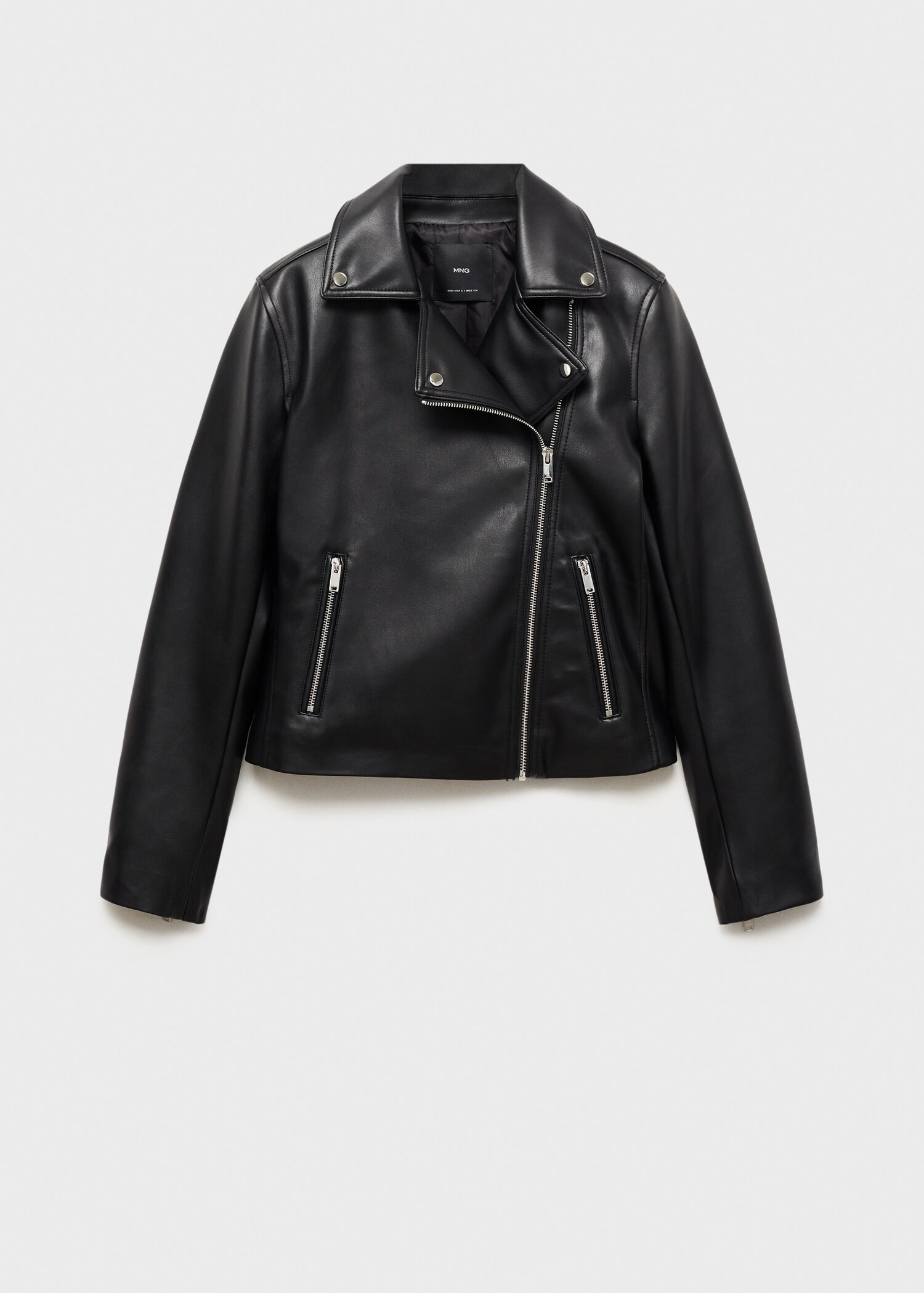 Faux leather biker jacket - Women | MANGO United Kingdom | MANGO (UK)