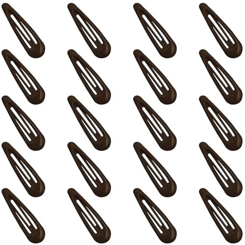 GKETN Snap Hair Clips for Women and Girls Water Drop Non Slip Hair Barrettes Heavy Coated Metal Brown Hair Clips Accessory 20 PCS 1.89" | Amazon (US)