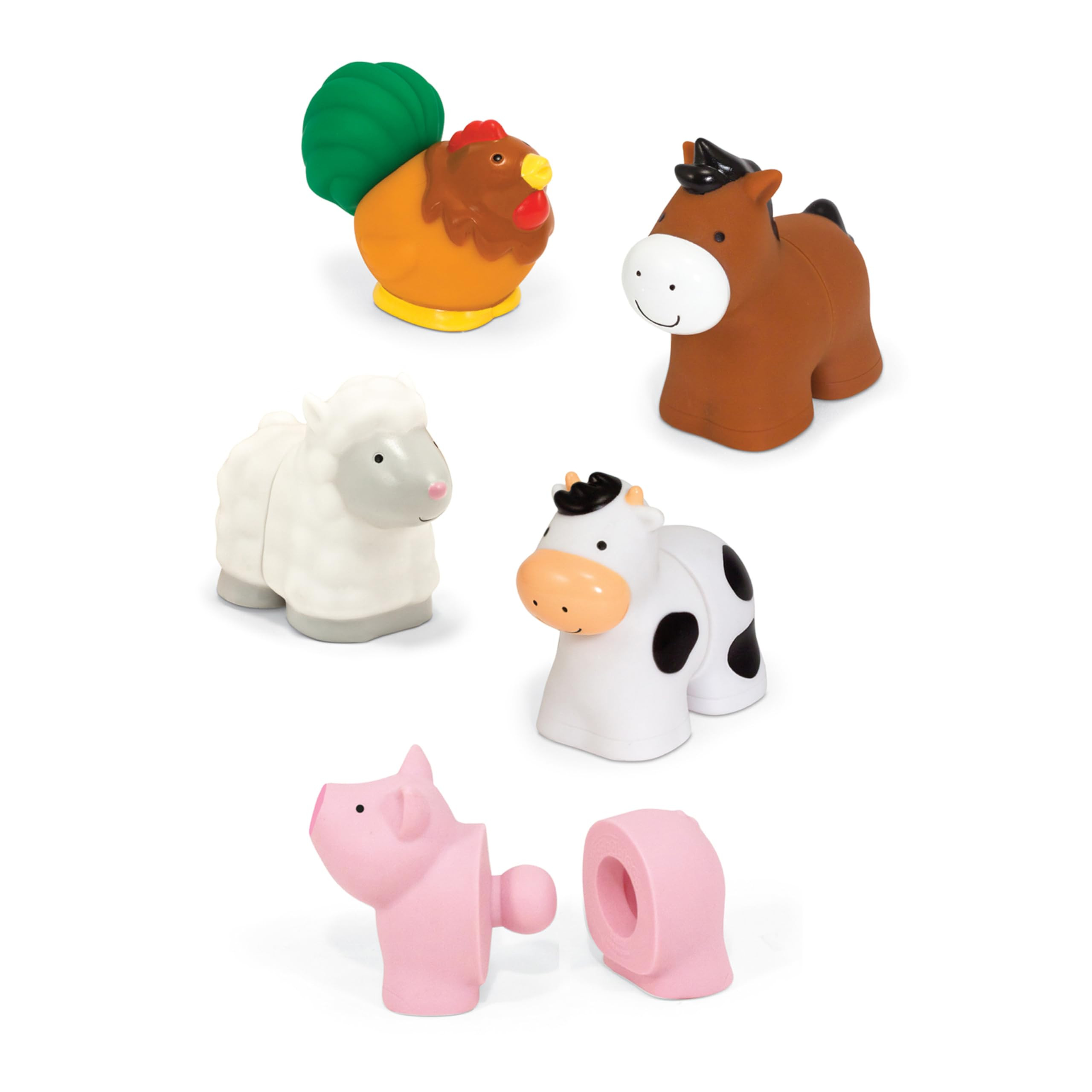 Melissa & Doug Pop Blocs Farm Animals Educational Baby Toy - 10 Linkable Pieces | Amazon (US)