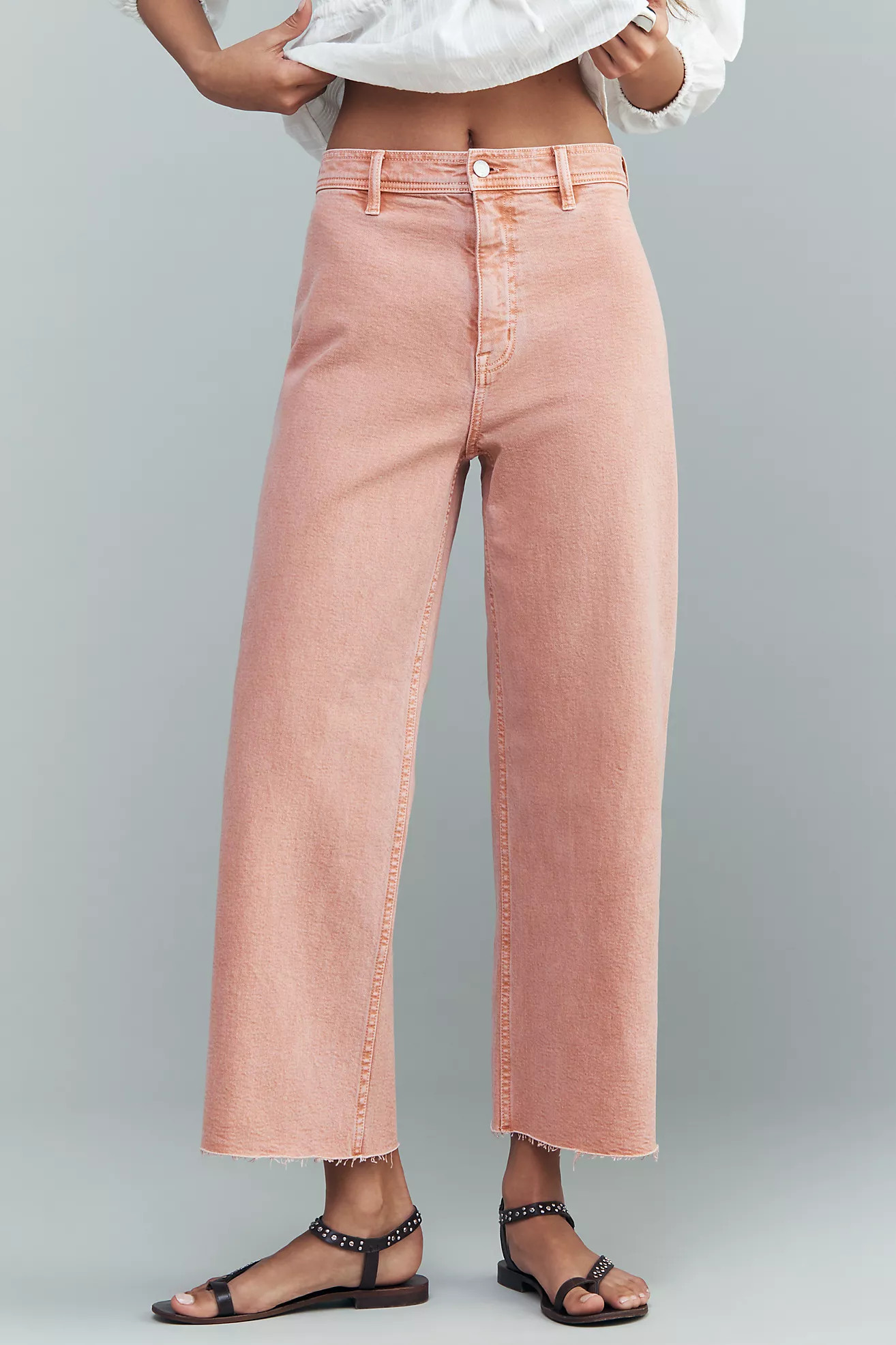 Pistola Penny High-Rise Crop Wide-Leg Jeans | Anthropologie (US)