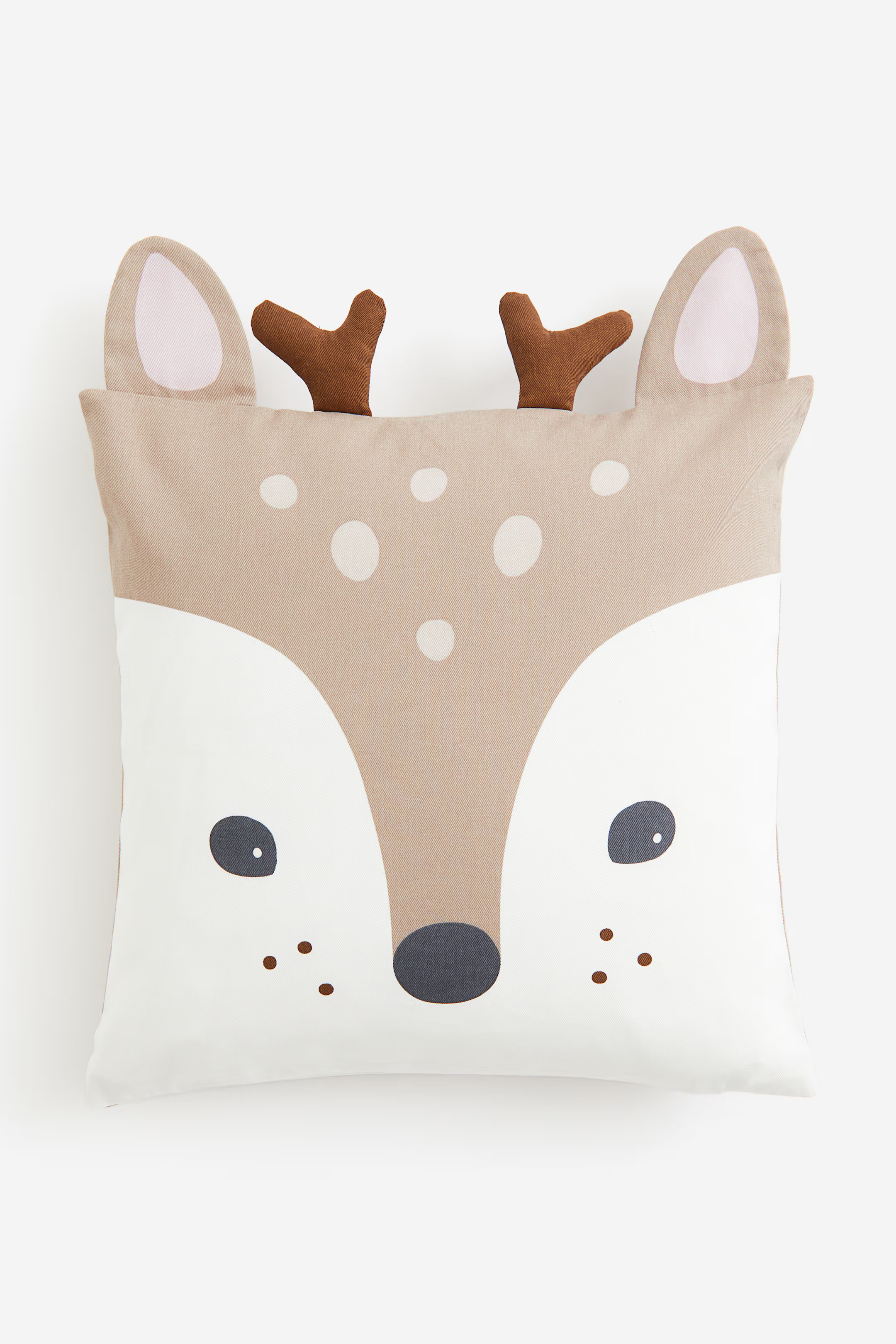 Cotton Cushion Cover - Beige/deer - Home All | H&M US | H&M (US + CA)