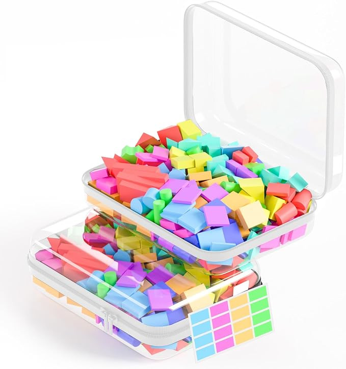 2Pcs Clear Zipper Pouches, White BIiss Plastic Bins for Organizing, Hard Clear Hard Shell Zipper ... | Amazon (US)