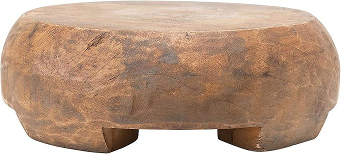 Bloomingville Mango Wood, Approximately 11" Round x 4" H (Each One Will Vary) Pedestal, Natural | Amazon (US)