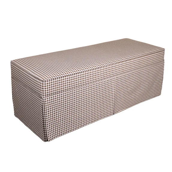 My Texas House Clementine Skirted Upholstered Bench with Gingham Pattern | Walmart (US)