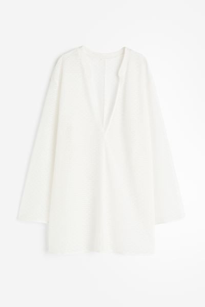 Knit Tunic - White - Ladies | H&M US | H&M (US + CA)