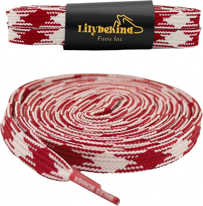 Lilybekind 5/16" Colored Flat Shoe Laces 51" Replacement Shoelaces for Sneakers | Amazon (US)