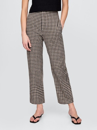 Linen-Blend Relaxed Straight Ankle Pants | Gap (US)