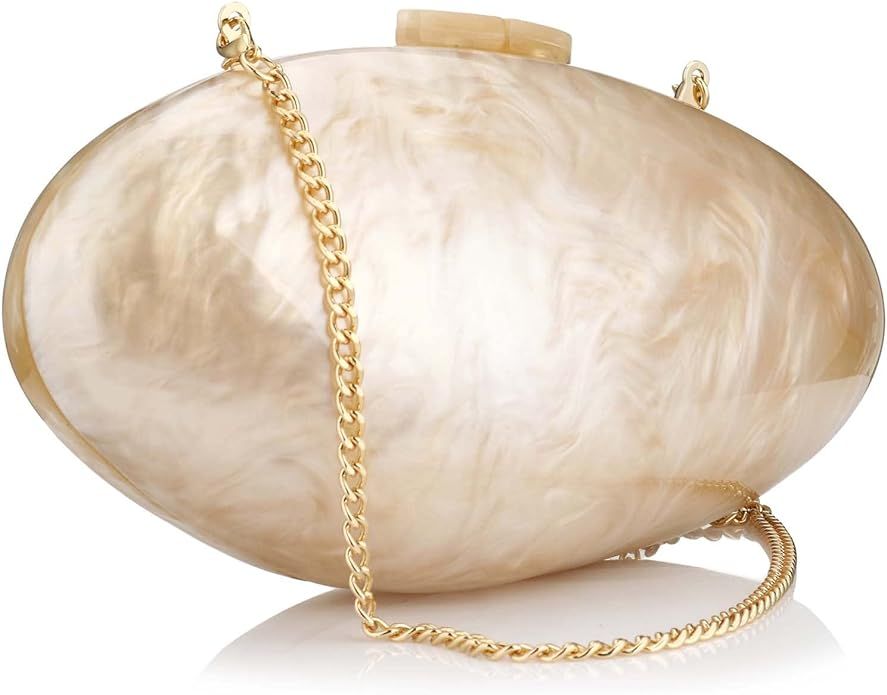 Gets Acrylic Purses and Handbags for Women Shell Shape Shoulder Crossbody Bag | Amazon (US)