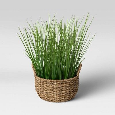 Faux Grass in Basket - Threshold™ designed with Studio McGee | Target