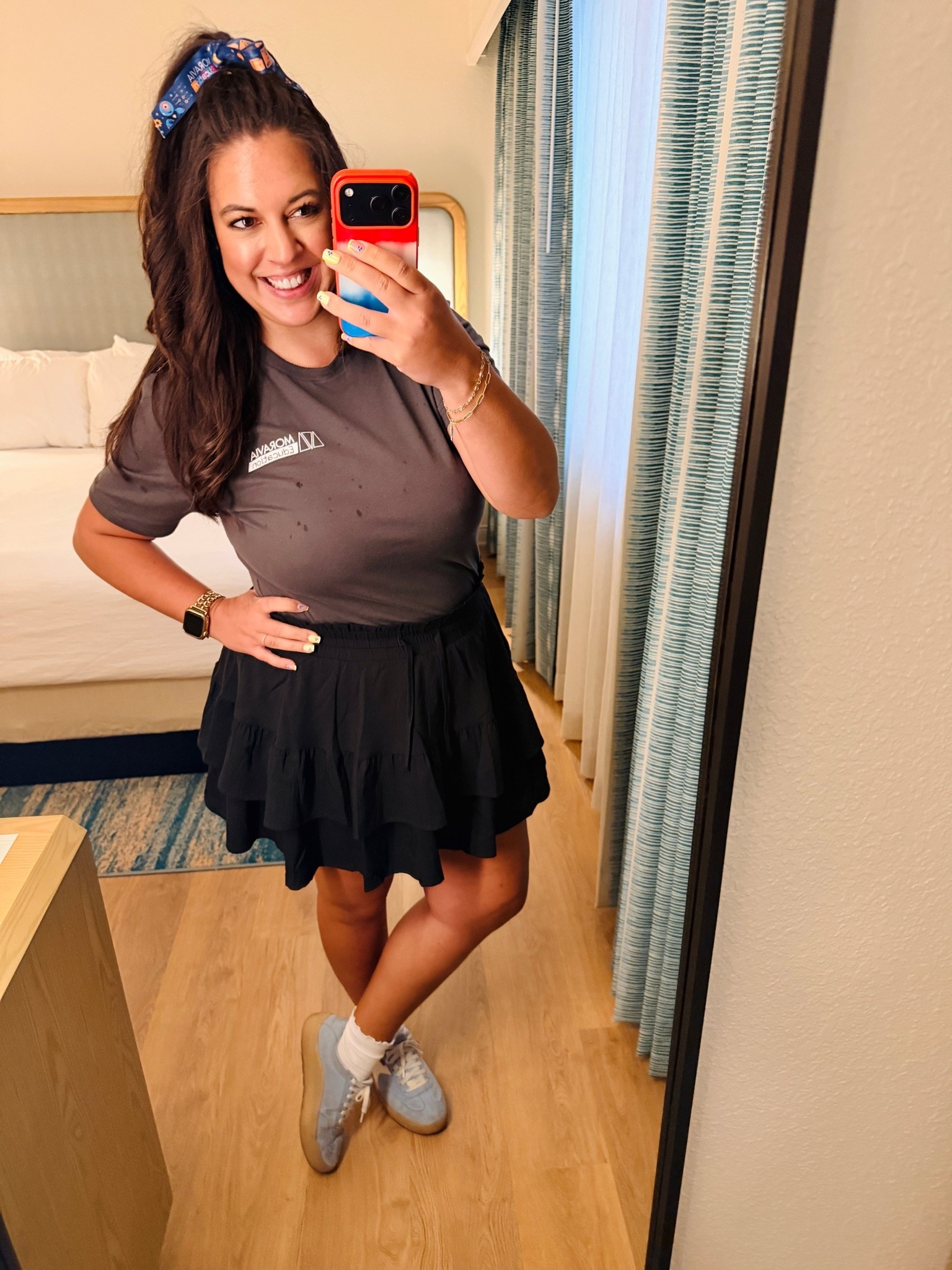 Teacher conference outfit ✨ I am on the vendor side for this conference so I’m wearing the brand’s t-shirt. 

I bought this skort in 3 different colors since it’s so comfy! 

I’m wearing my typical size large.

#LTKootd #LTKMidsize