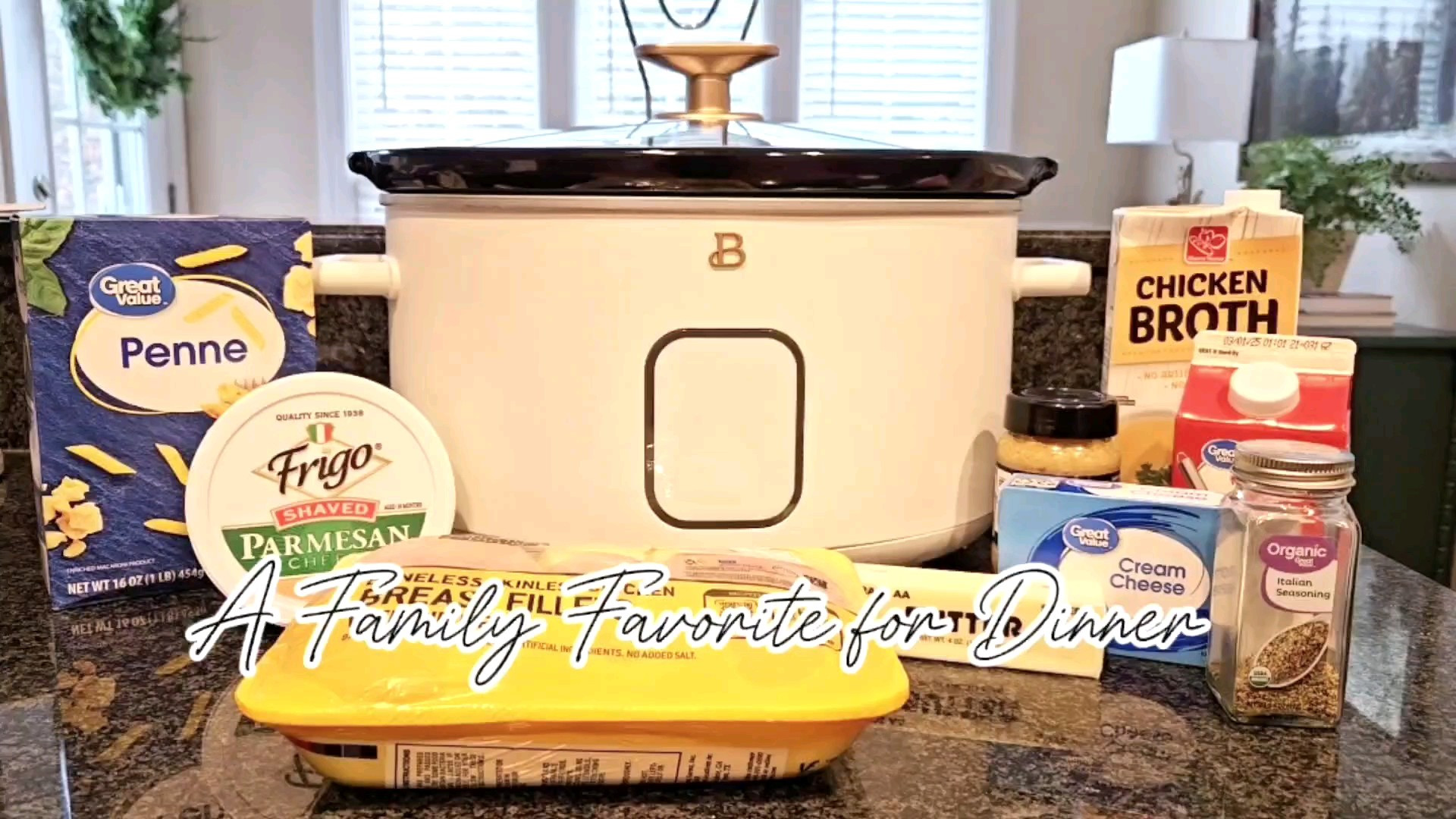 Recipe Below ⬇️ This is a favorite with my family! Cooking up some deliciousness with Drew Barrymore's Beautiful crockpot! 🍲 Dive into creamy, dreamy Chicken Alfredo that's slow-cooked to perfection. Easy, comforting, and oh-so-tasty. Recipe:1 lb skinless, boneless chicken; 2 cups heavy cream;1 1/2 cups chicken broth;4 ounces of cream cheese;4 tbsp butter;1 tsp garlic power (or chopped);1/2 tsp Italian seasoning;1 pound pasta of your choice;1/2 cup parmesan cheese;*Cook chicken, cream, broth, cream cheese, butter and seasonings on HIGH for 3 hours until chicken is fully cooked. Add pasta and parmesan cheese and cook for 30 min more on HIGH.  Serve with a sprinkle of parmesan cheese. #recipe #drewbarrymorebeautiful #ltkhome #chickenalfredo #crockpotmeal

#LTKHome #LTKFamily
